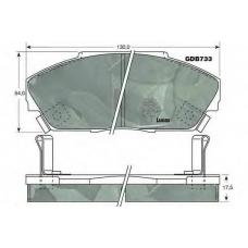 GDB733 TRW Комплект тормозных колодок, дисковый тормоз
