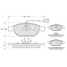 PF1310 PROCODIS FRANCE Комплект тормозных колодок, дисковый тормоз