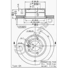 09.6924.14 BREMBO Тормозной диск