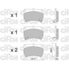 822-196-0 CIFAM Комплект тормозных колодок, дисковый тормоз