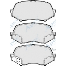 PAD1690 APEC Комплект тормозных колодок, дисковый тормоз