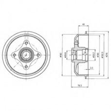 BF109 DELPHI Тормозной барабан