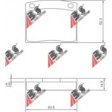 36121 ABS Комплект тормозных колодок, дисковый тормоз