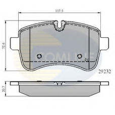 CBP01617 COMLINE Комплект тормозных колодок, дисковый тормоз