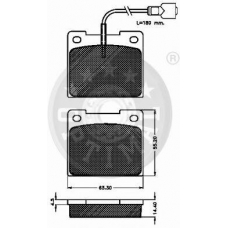 5151 OPTIMAL Комплект тормозных колодок, дисковый тормоз