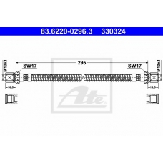 83.6220-0296.3 ATE Тормозной шланг