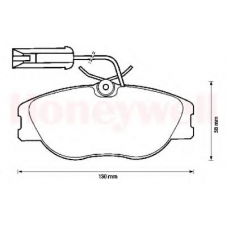 571472B BENDIX Комплект тормозных колодок, дисковый тормоз