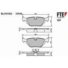 BL1613A2 FTE Комплект тормозных колодок, дисковый тормоз