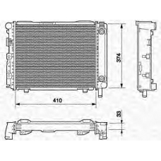 350213537000 MAGNETI MARELLI Радиатор, охлаждение двигателя