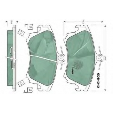 GDB1313 TRW Комплект тормозных колодок, дисковый тормоз