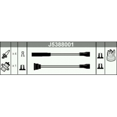 J5388001 NIPPARTS Комплект проводов зажигания