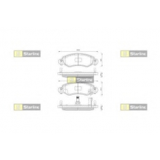 BD S263 STARLINE Комплект тормозных колодок, дисковый тормоз