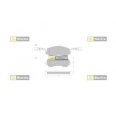 BD S407 STARLINE Комплект тормозных колодок, дисковый тормоз