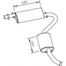 33334 DINEX Средний / конечный глушитель ог