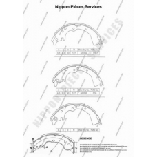 T350A16 NPS Комплект тормозных колодок