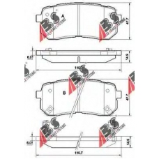 37619 ABS Комплект тормозных колодок, дисковый тормоз