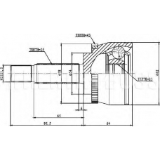 J2825135 NIPPARTS Шарнирный комплект, приводной вал