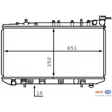 8MK 376 708-001 HELLA Радиатор, охлаждение двигателя