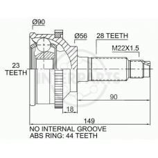 OJ-1711 InterParts Шарнирный комплект, приводной вал