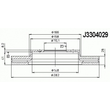 J3304029 NIPPARTS Тормозной диск