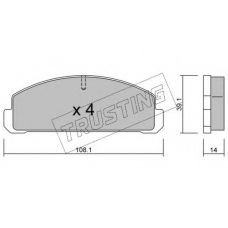 309.0 TRUSTING Комплект тормозных колодок, дисковый тормоз