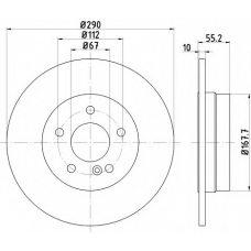 8DD 355 104-321 HELLA Тормозной диск