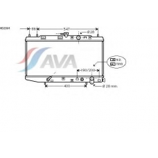 HD2064 AVA Радиатор, охлаждение двигателя