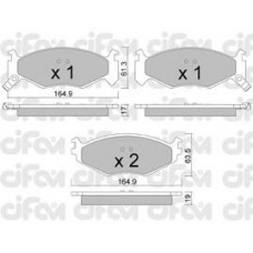 822-289-0 CIFAM Комплект тормозных колодок, дисковый тормоз