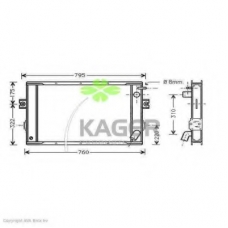 31-2143 KAGER Радиатор, охлаждение двигателя