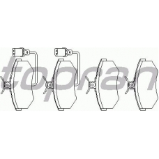 109 468 TOPRAN Комплект тормозных колодок, дисковый тормоз