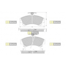 BD S210 STARLINE Комплект тормозных колодок, дисковый тормоз