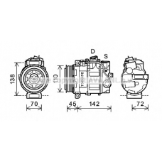 MSK615 Prasco Компрессор, кондиционер