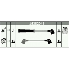 J5382041 NIPPARTS Комплект проводов зажигания