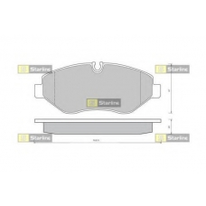 BD S426 STARLINE Комплект тормозных колодок, дисковый тормоз