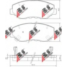 37424 ABS Комплект тормозных колодок, дисковый тормоз