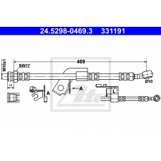 24.5298-0469.3 ATE Тормозной шланг