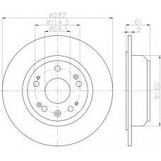 MDC1858 MINTEX Тормозной диск