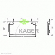 94-5092 KAGER Конденсатор, кондиционер