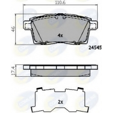 CBP01731 COMLINE Комплект тормозных колодок, дисковый тормоз