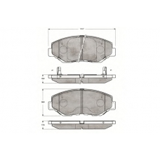PF1558 PROCODIS FRANCE Комплект тормозных колодок, дисковый тормоз