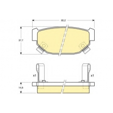 6103819 GIRLING Комплект тормозных колодок, дисковый тормоз