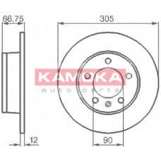 1032544 KAMOKA Тормозной диск