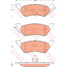 GDB7670 TRW Комплект тормозных колодок, дисковый тормоз