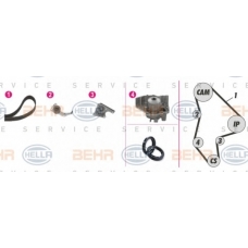 8MP 376 804-811 HELLA Водяной насос + комплект зубчатого ремня