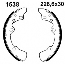 6095 BSF Комплект тормозов, барабанный тормозной механизм