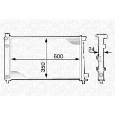 350213823000 MAGNETI MARELLI Радиатор, охлаждение двигателя