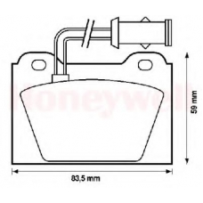 571531B BENDIX Комплект тормозных колодок, дисковый тормоз