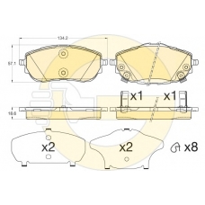 6135983 GIRLING Комплект тормозных колодок, дисковый тормоз