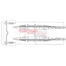 11.582 METZGER Трос, стояночная тормозная система