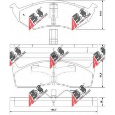 38642 ABS Комплект тормозных колодок, дисковый тормоз